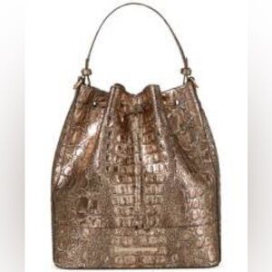 Brahmin Metallic Gold Marlowe nebula Melbourne genuine leather